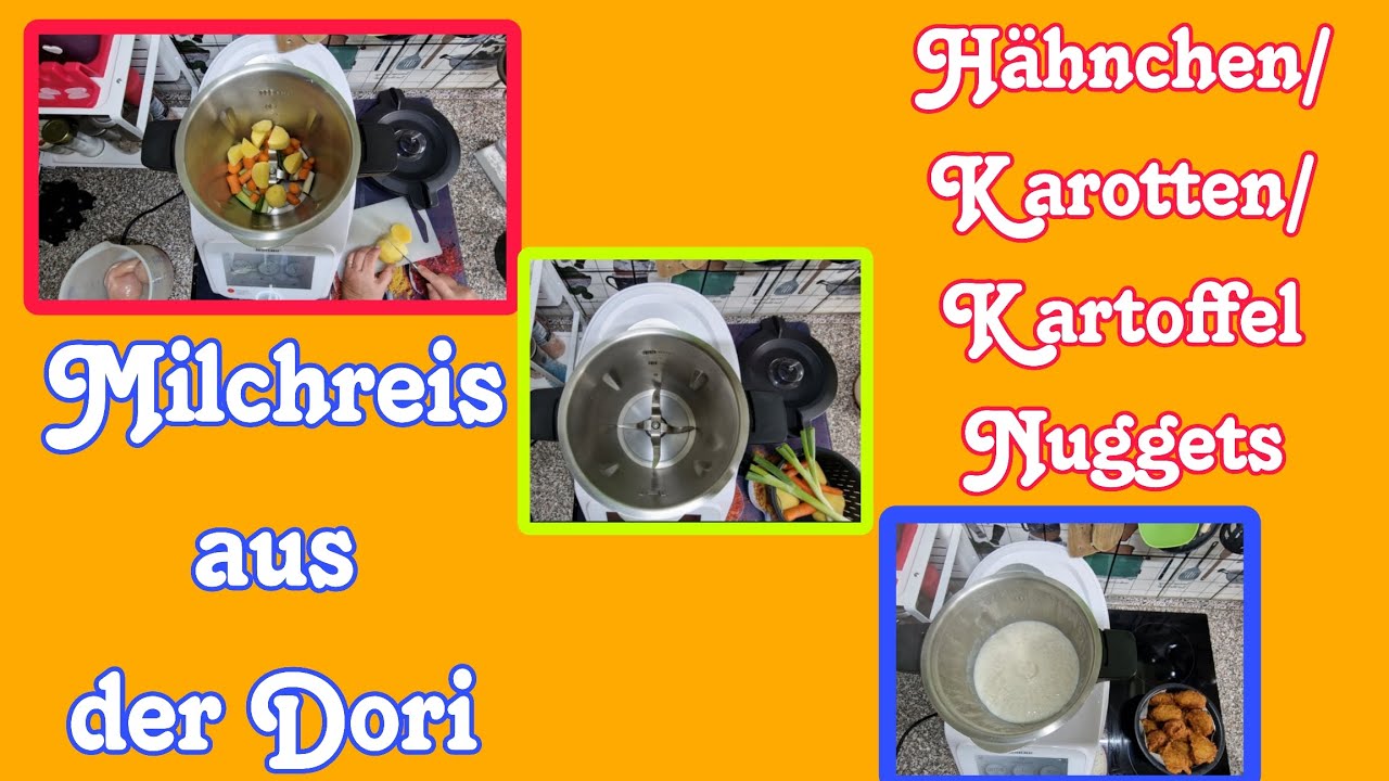 Hähnchen -Karotten-Kartoffel Nuggets/ Milchreis aus der DORI