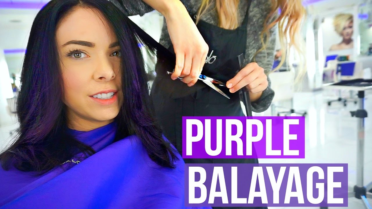 Come To The Salon With Me! Dark Hair with Purple Balayage