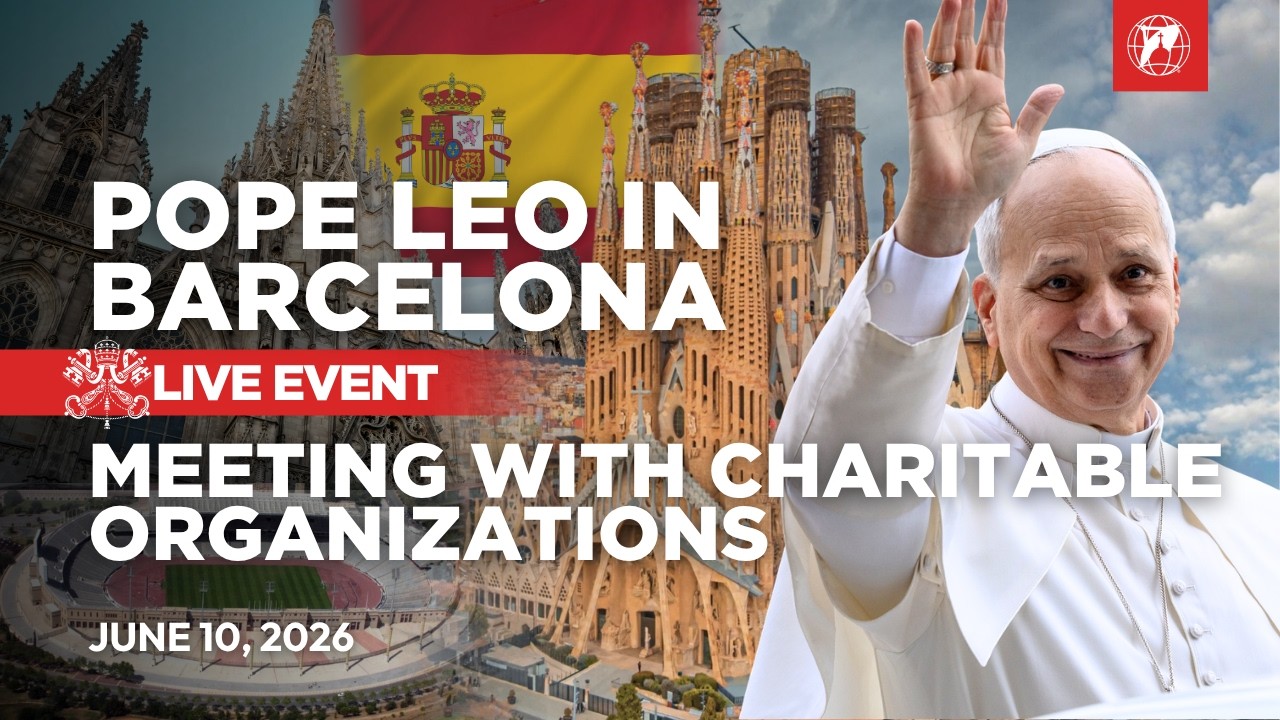 LIVE | Pope Leo XIV in Spain | Visit to St. Augustin church in Barcelona | June 10, 2026