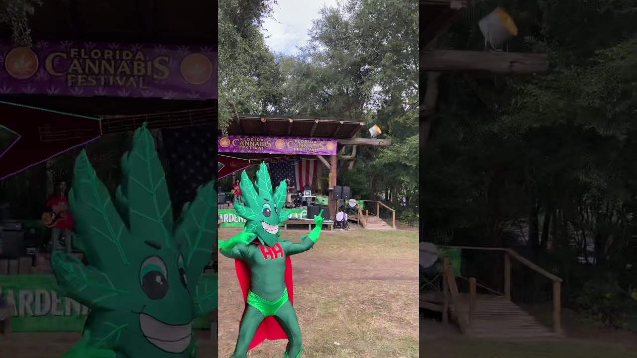 Hemp Hero entertains the crowd at The Florida Cannabis Festival.