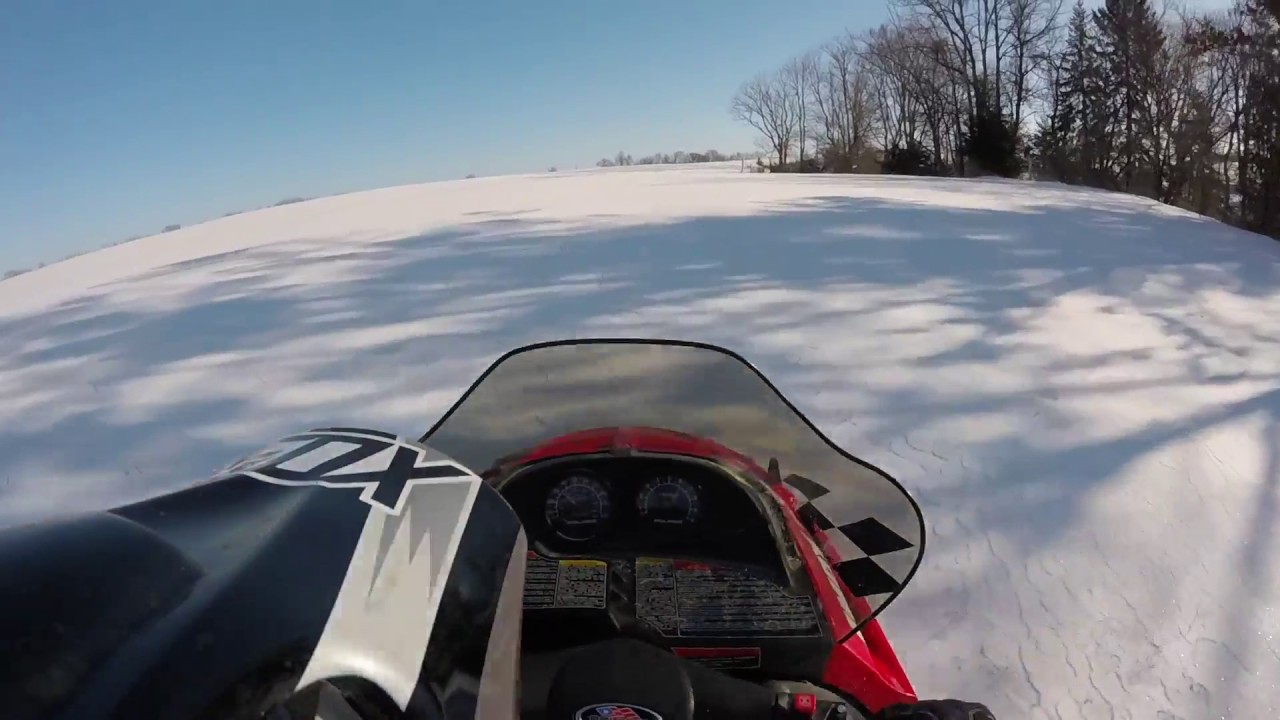 Hitting Drifts on snowmobile