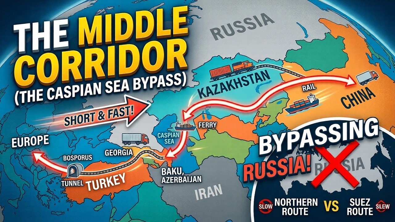 The Middle Corridor Trans-Caspian International Transport Route.