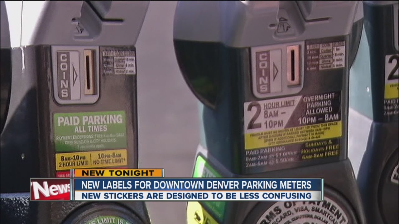 New labels for downtown Denver parking meters