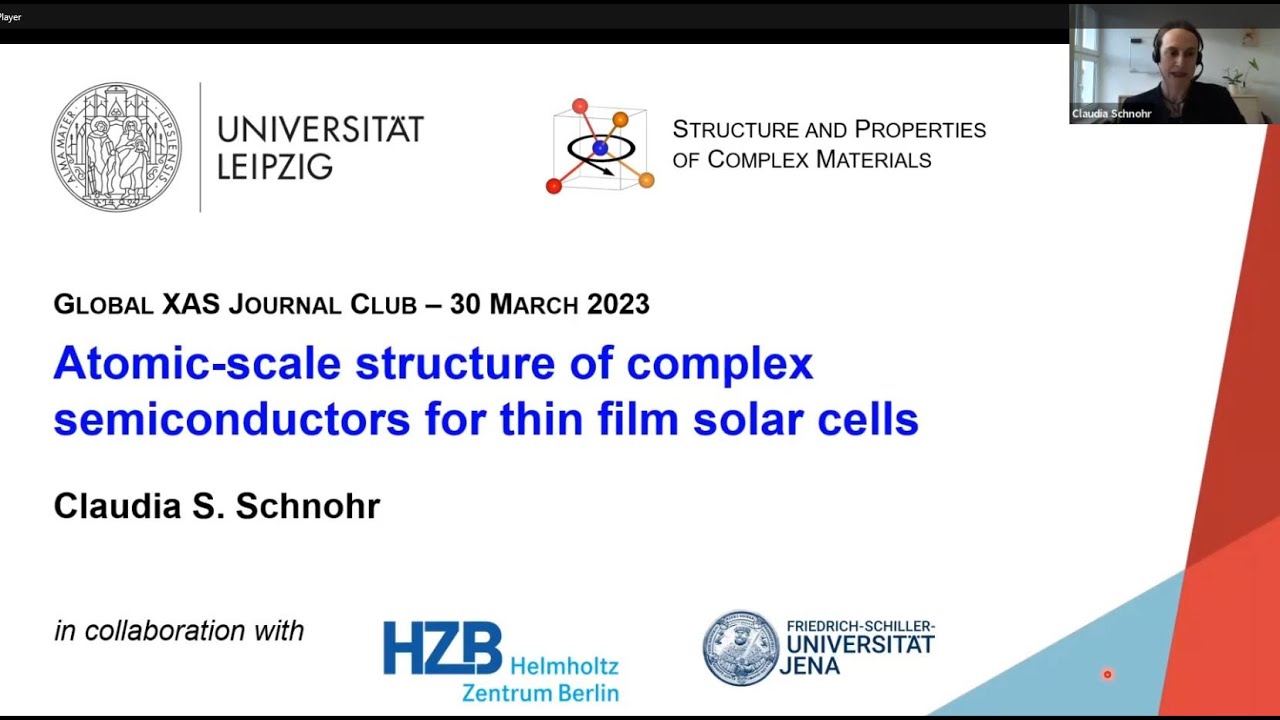 Atomic-scale Structure of Complex Semiconductors for Thin Film Solar Cells (Prof. Claudia Schnohr)
