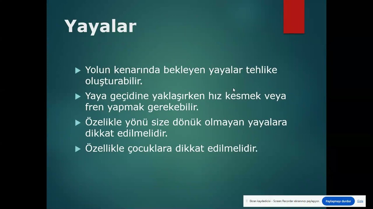 Hollanda Ehliyet Teori Sınavı 1. Bölüm  - Tehlike Algılama (Gevaarherkenning)