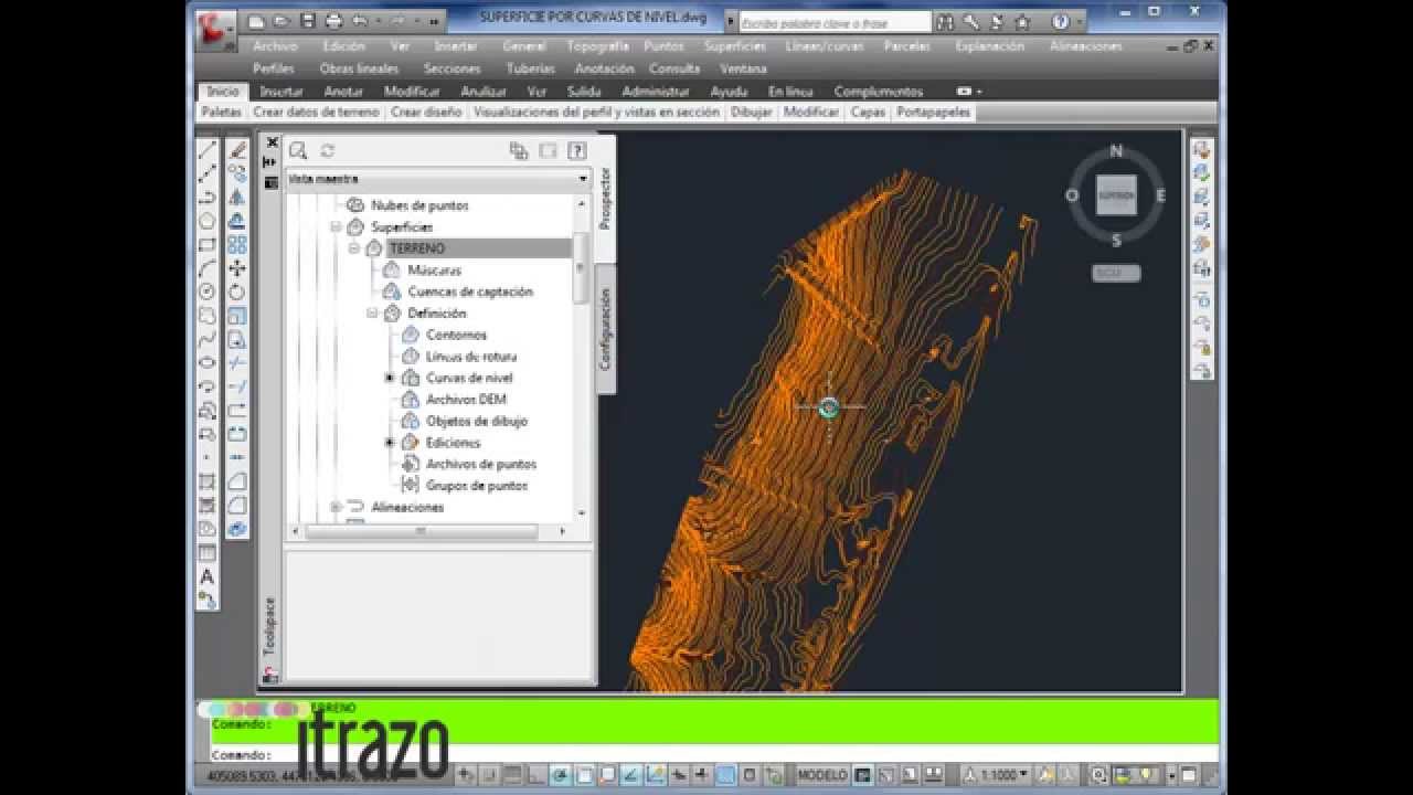 Crear una superficie a partir de curvas de nivel en AutoCAD CIVIL 3D
