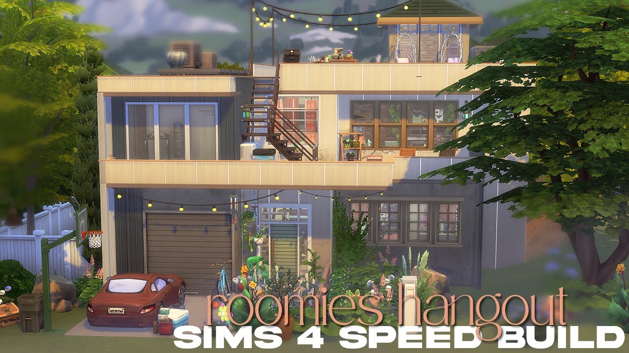 building my roomies hangout from bloxburg in sims 4