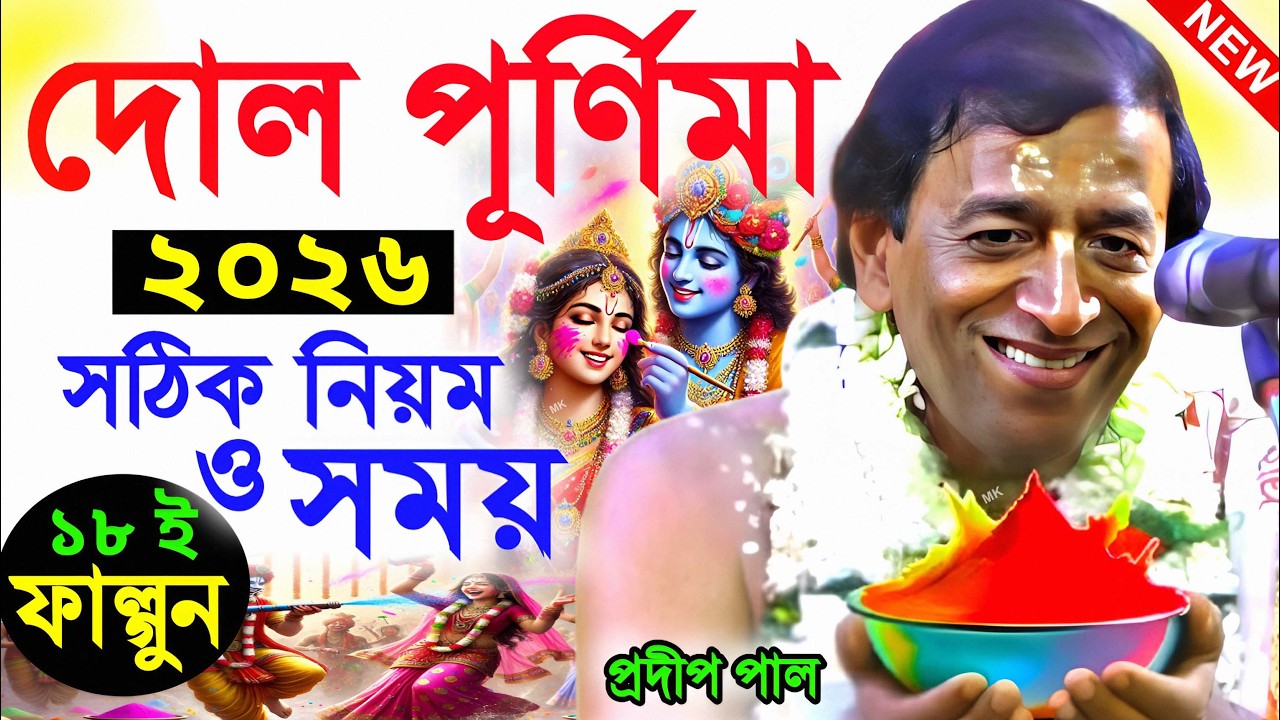 দোল পূর্ণিমার সঠিক সময় ও পালনের নিয়ম ! dol purnima 2026 ! প্রদীপ পাল কীর্তন ! pradip pal kirtan