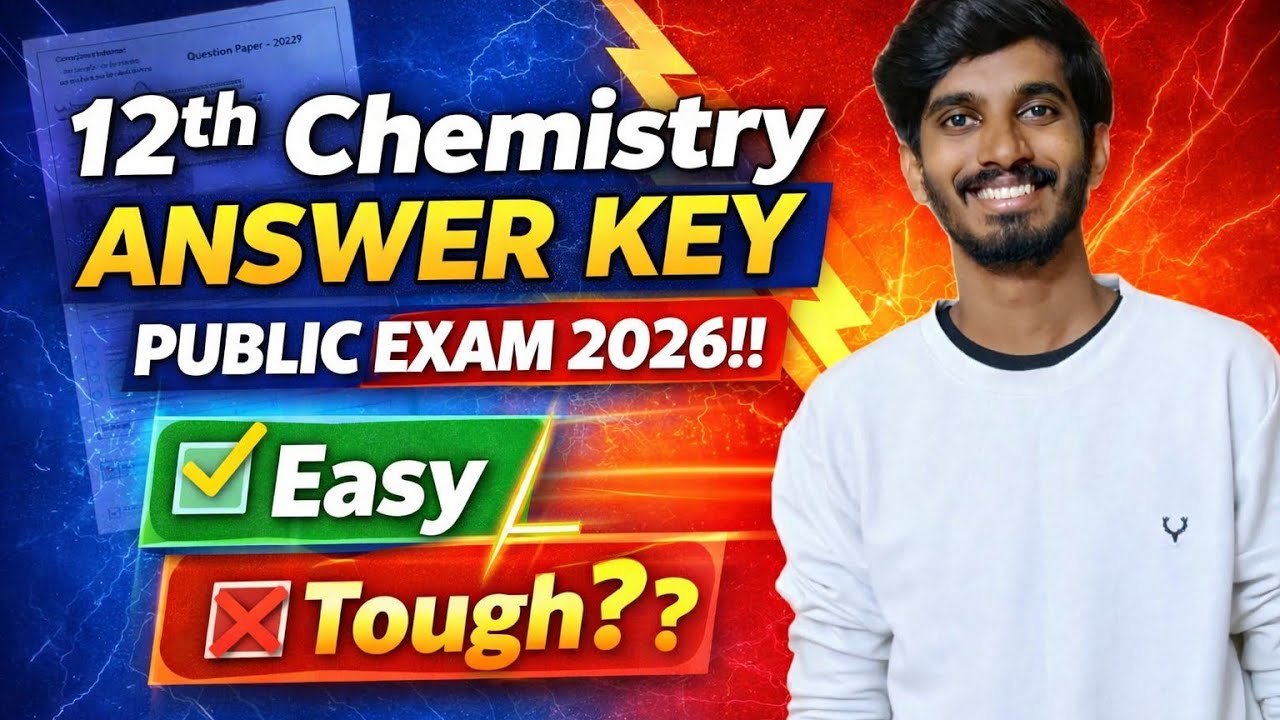 12th Chemistry Full Answer Key🔥|Public Exam 2026|Easy or Tough??|Honest Opinion 💯|MCP masters 