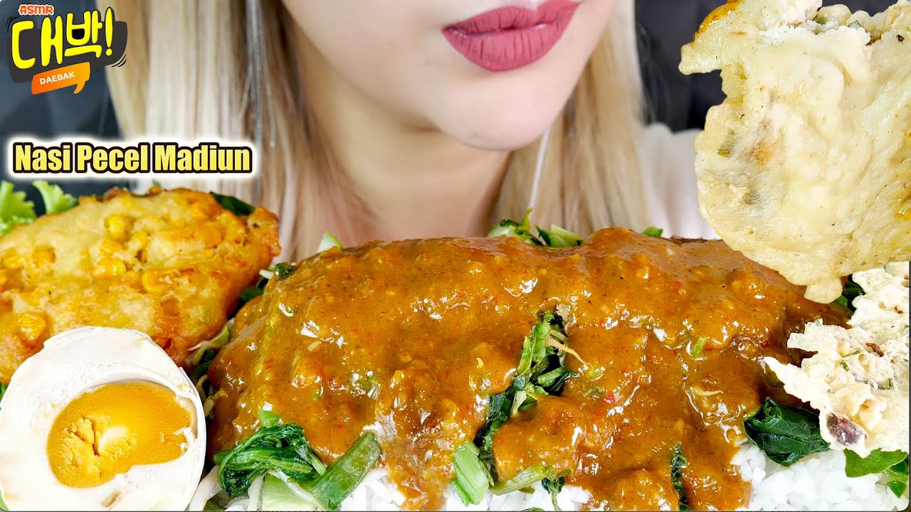 REQUEST#76: ASMR 🍚🌱NASI PECEL MADIUN & MENDOAN | INDONESIAN STEAMED VEGETABLES & PEANUT SAUCE🥜