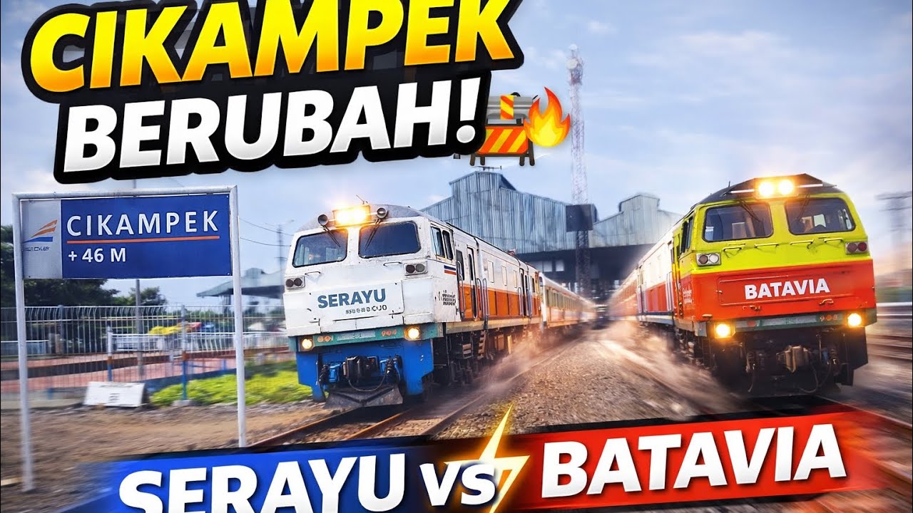 STASIUN CIKAMPEK BERUBAH! 🚧🔥 | SERAYU vs BATAVIA BALAPAN 🧐
