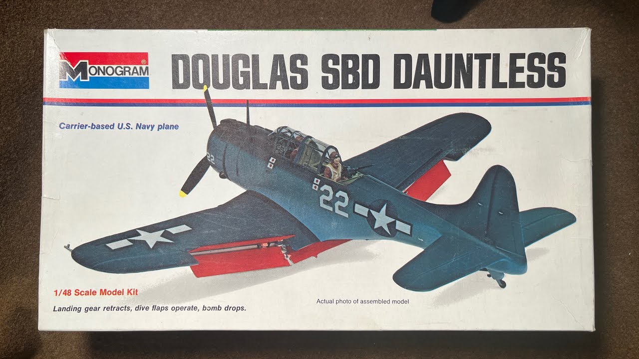 Midway Week! Monogram 1973 Douglas SBD Dauntless Vintage Model Airplane Kit Unboxing Review