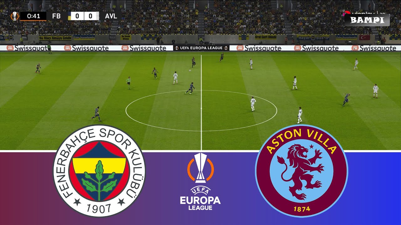 Fenerbahce vs Aston Villa - UEFA Europa League 25/26 / Full Match All Goals / PES 21 Gameplay