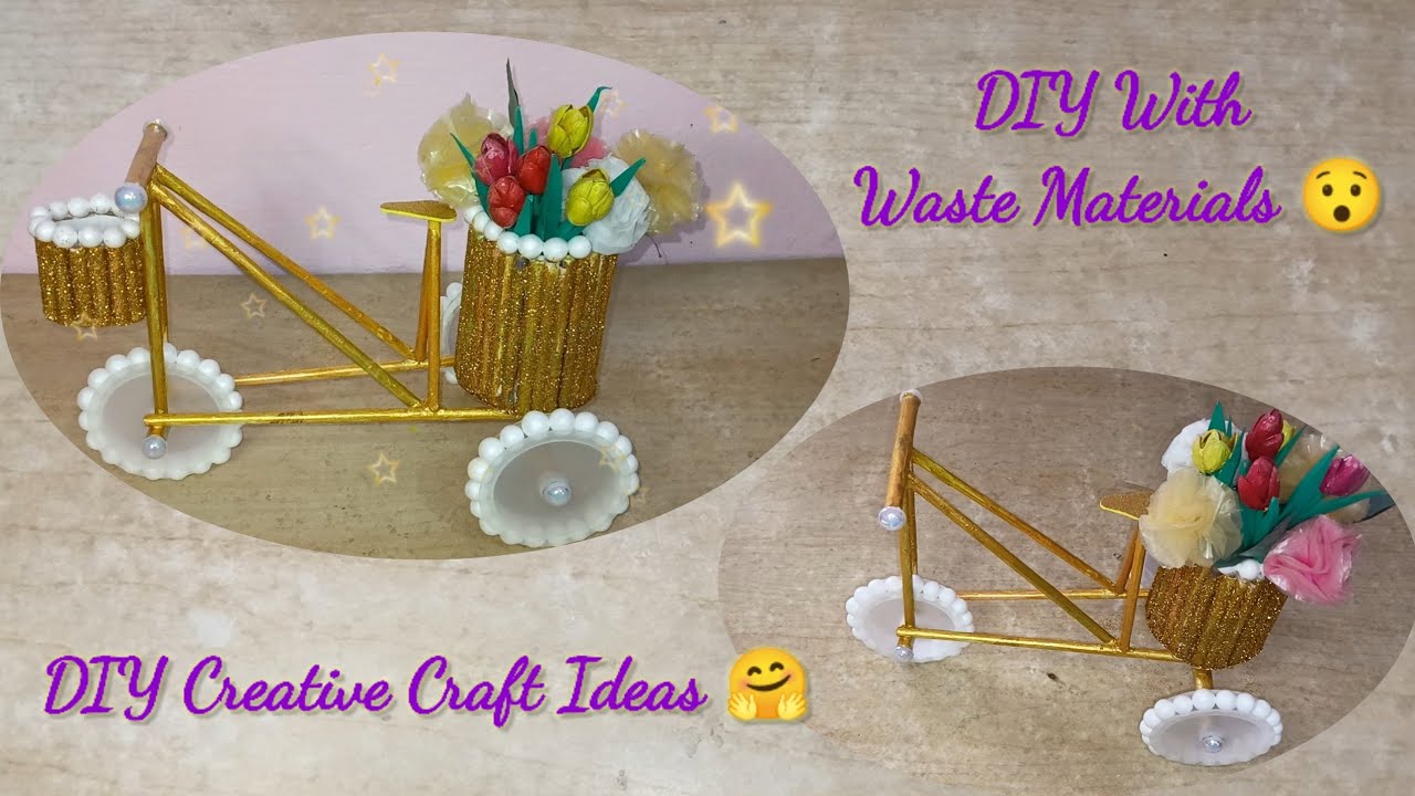 DIY Creative Craft Ideas From Waste Materials 🤗 | Flower Basket Tricycle 😍