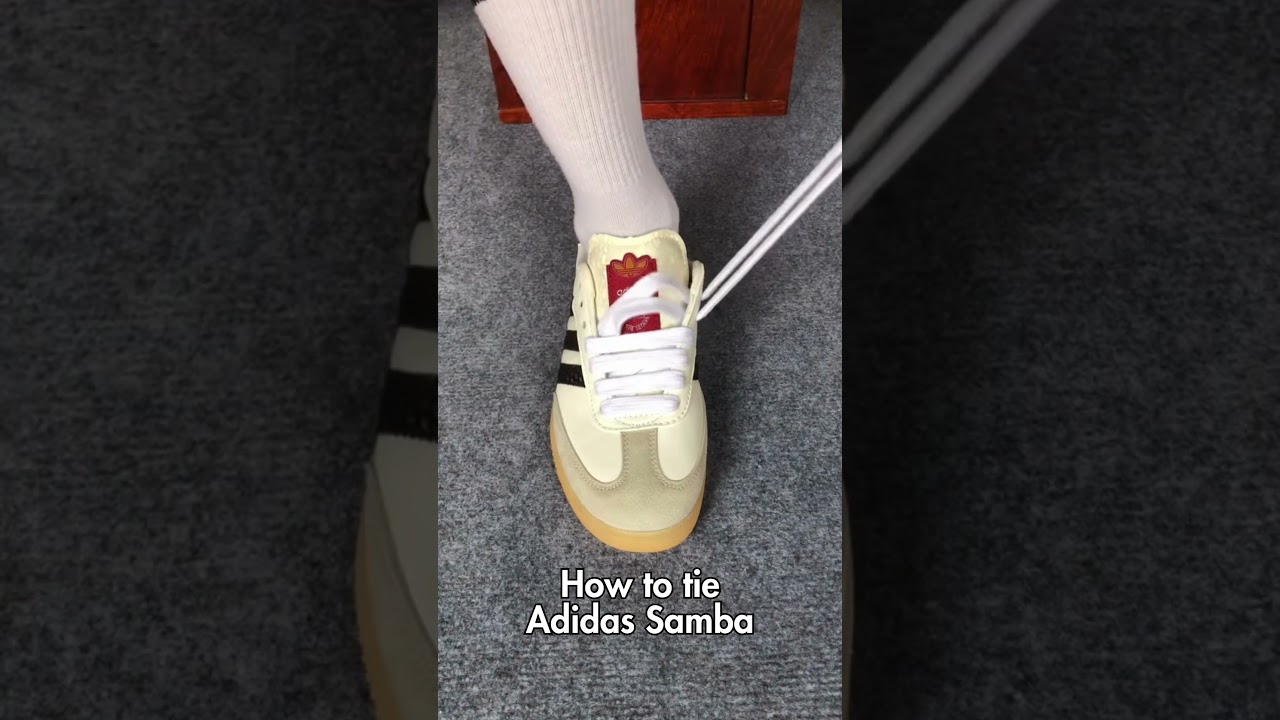 How to Tie Samba Shoe Laces #shoelaces #adidassamba #adidassneakers #shoelacetying #adidasoriginals