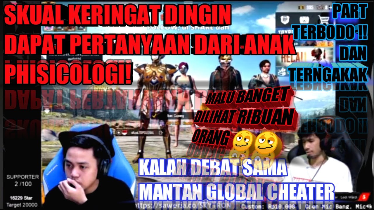 SKUAL KENA MENTAL ||detik” skual kick anak psicologi [debat zan vs skual]