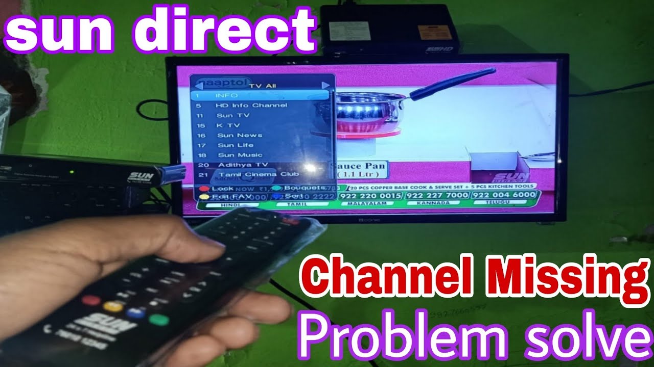 Sun direct channel Missing problem solve | Sun direct password..