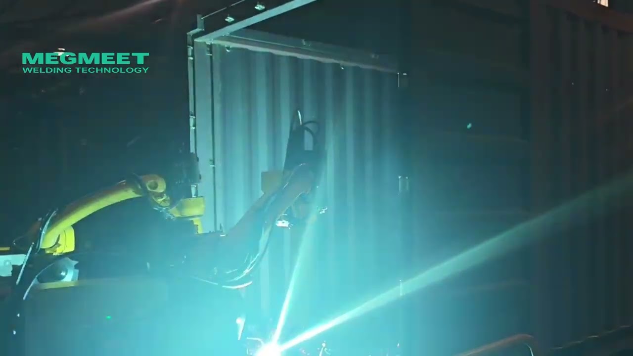 Deep inside the workshop to witness the container welding process of Megmeet welders & Fanuc robots!