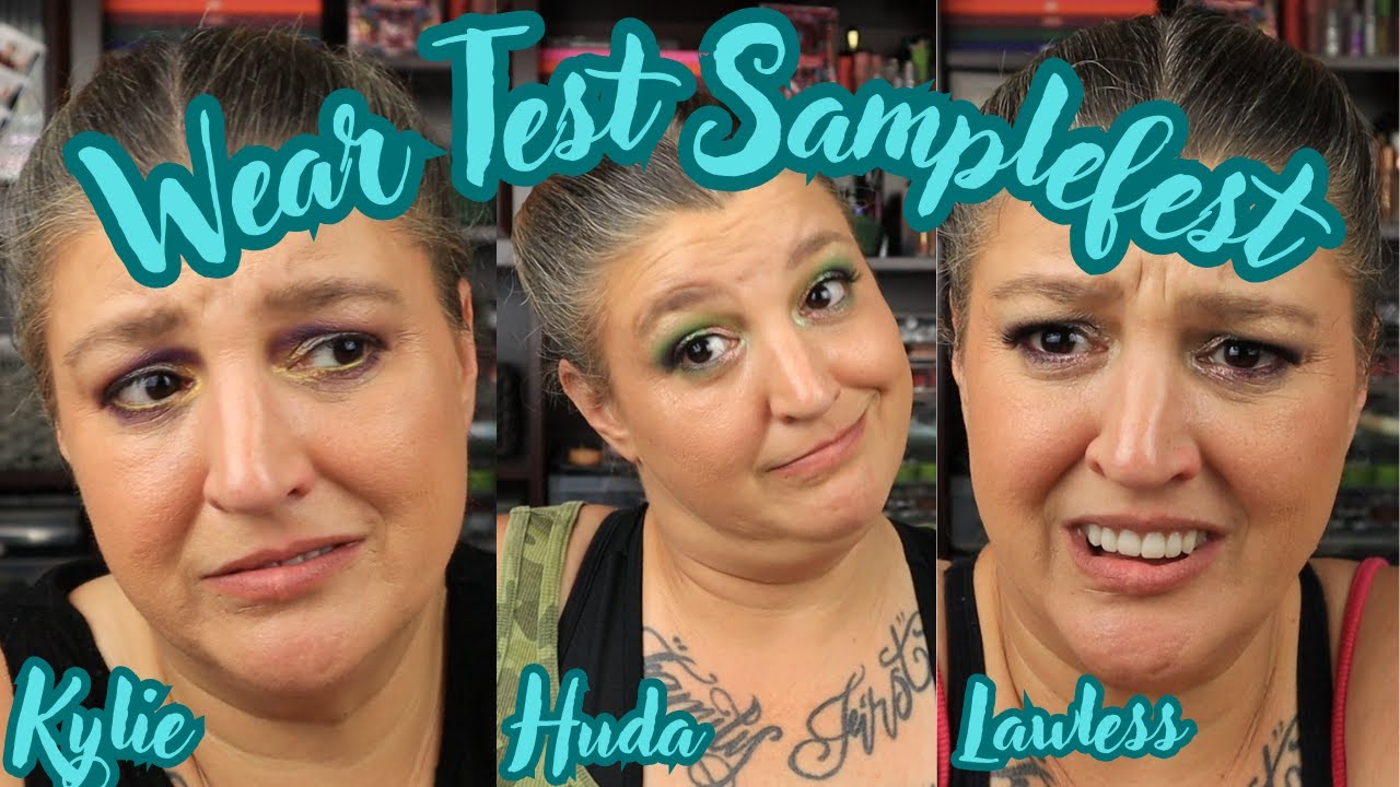 Wear Test Wednesday Samplefest With Kylie, Huda, & Lawless #weartestwednesday #foundationsamples