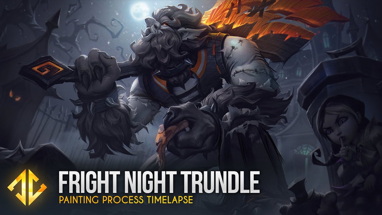 Fright Night Trundle - League of Legends Splash Art Painting Process