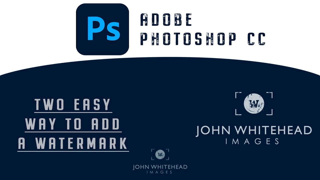 Two Easy Methods to Add a WATERMARK inside of Adobe Photoshop