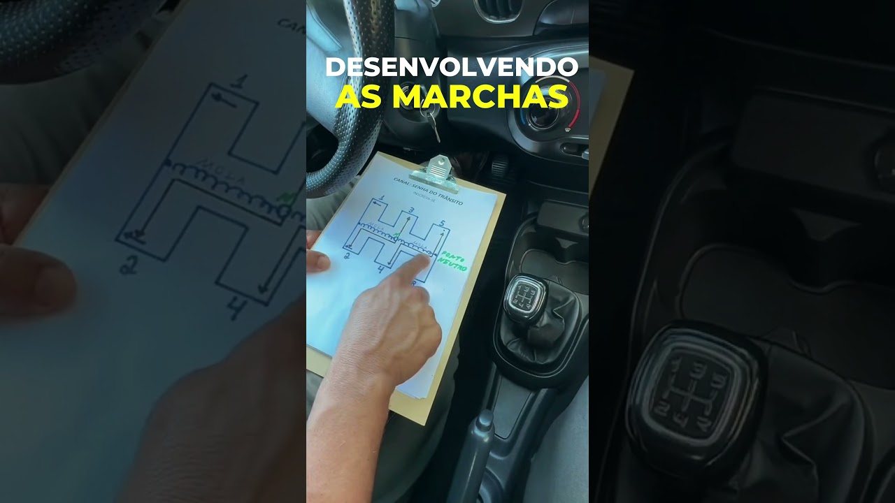 MARCHAS DO CARRO (5&ordf; AULA DIRIGINDO EM 1 MINUTO)#dirigir #autoescola #cnh #cfc #automoveis #carros