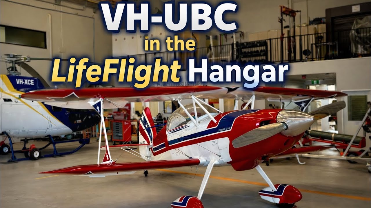 VH-UBC in the Lifeflight Hangar