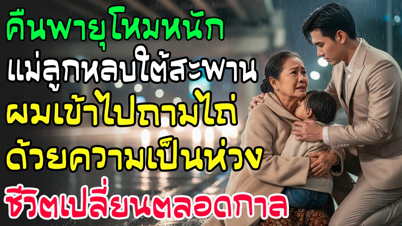 คืนพายุใต้สะพาน ผมห่วงแม่ลูกยากจนที่หลบหนาว เหตุการณ์นั้นเปลี่ยนชีวิตเราตลอดกาล