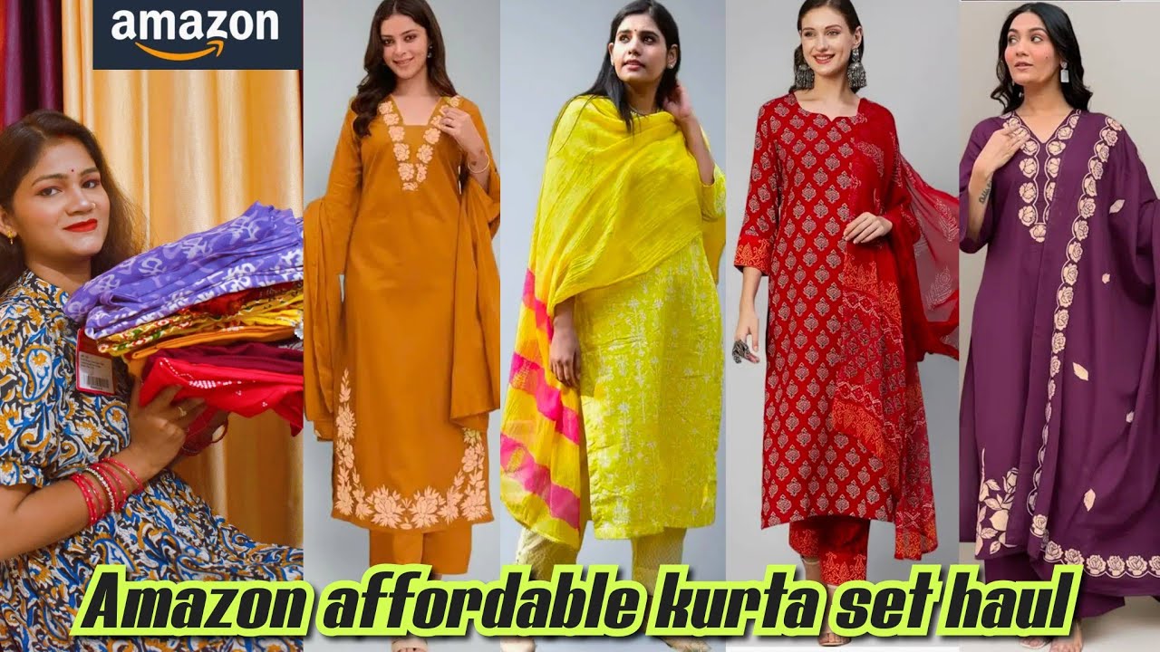 AMAZON COTTON KURTA SET HAUL FOR OFFICE/COLLEGE AFFORDABLE NEW ARRIVAL KURTA SET REVIEW