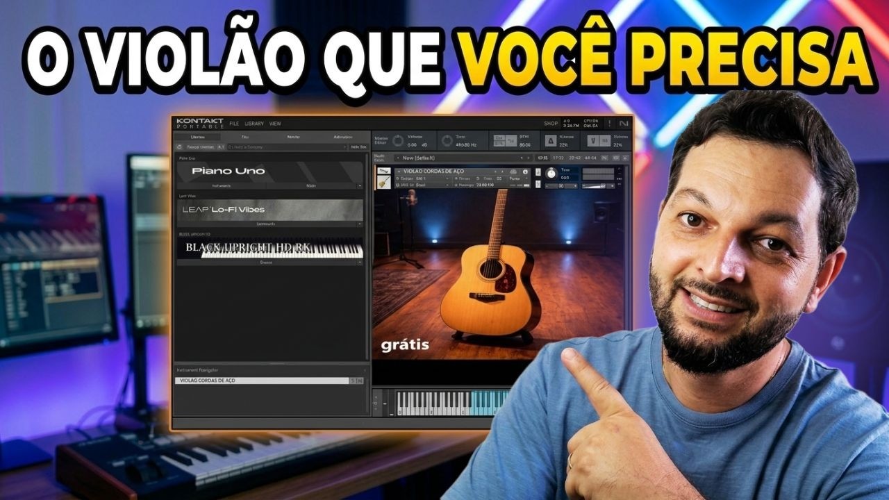 Violão Cordas de Aço para Kontakt: Som Profissional