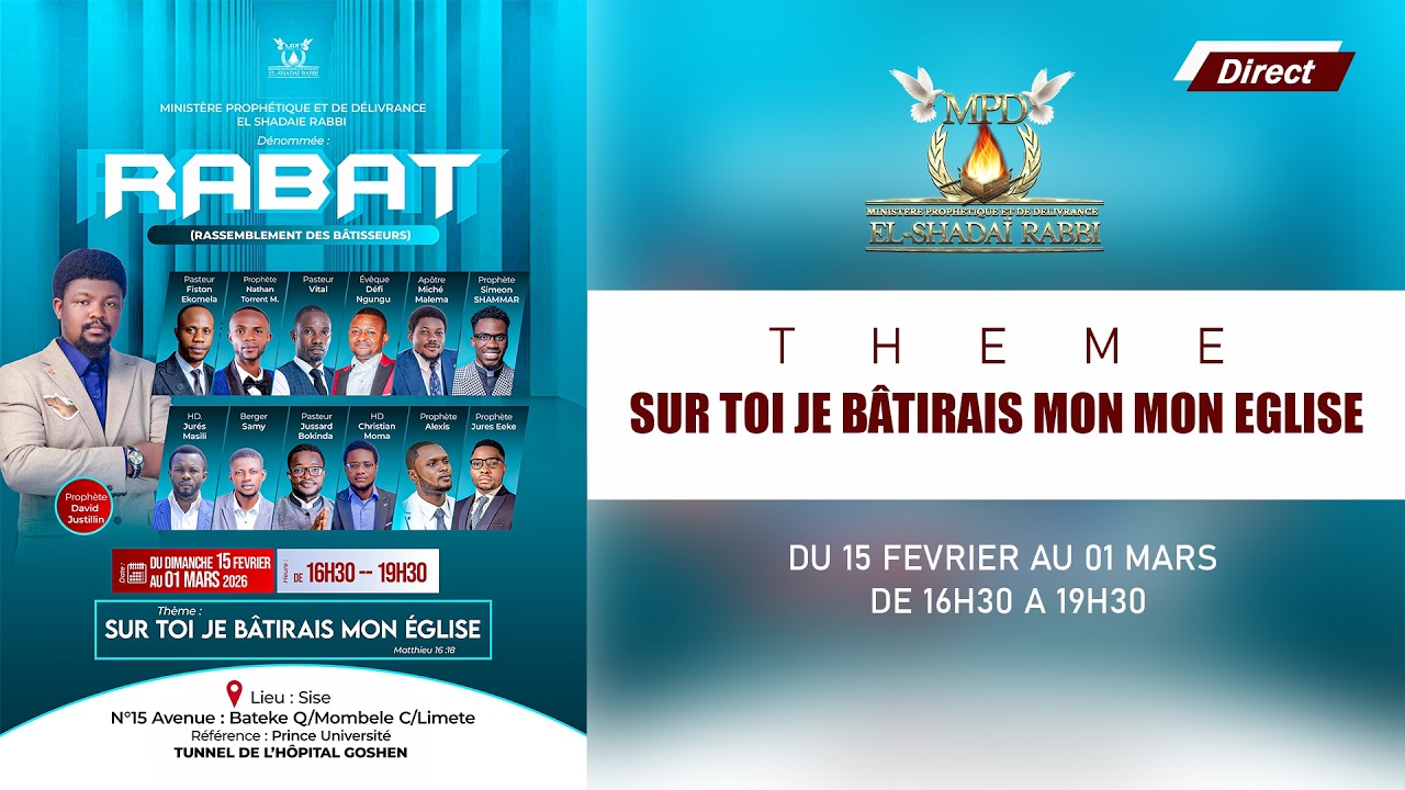 Direct de EL-SHADAÏ RABBI - RABAT 2026 - VENDREDI 20 FEV 2026