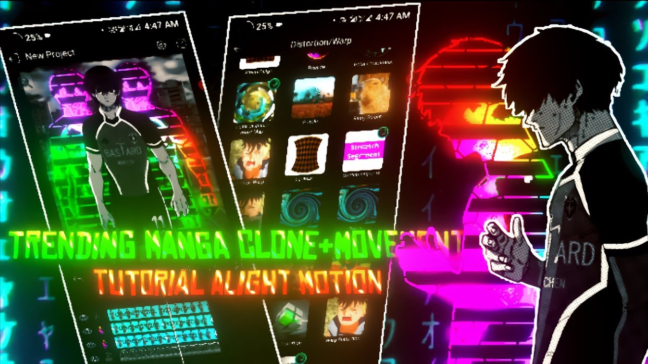 TRENDING MANGA CLONE+MOVEMENT TUTORIAL|ALIGHT MOTION|