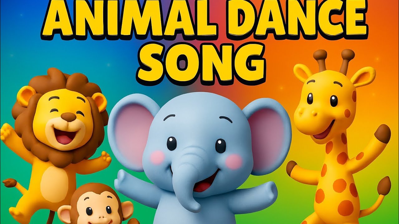 Animal Dance Song 🐘🦁 | Fun Dancing Animals for Kids | 3D Cartoon