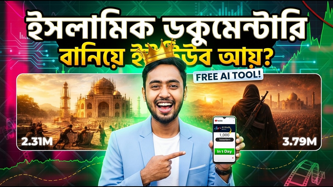 ইসলামিক ডকুমেন্টারি বানিয়ে ইউটিউব ইনকাম ? How to Make Islamic Documentary with Free AI