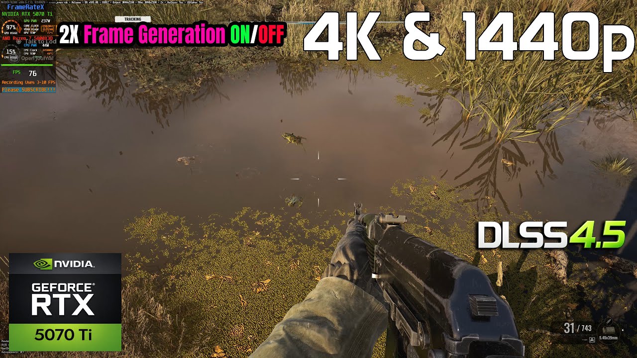 STALKER 2 - 4K & 1440p - DLSS 4.5 - EPIC Settings 2X Frame Gen ON/OFF - 591.86 Drivers - RTX 5070 Ti