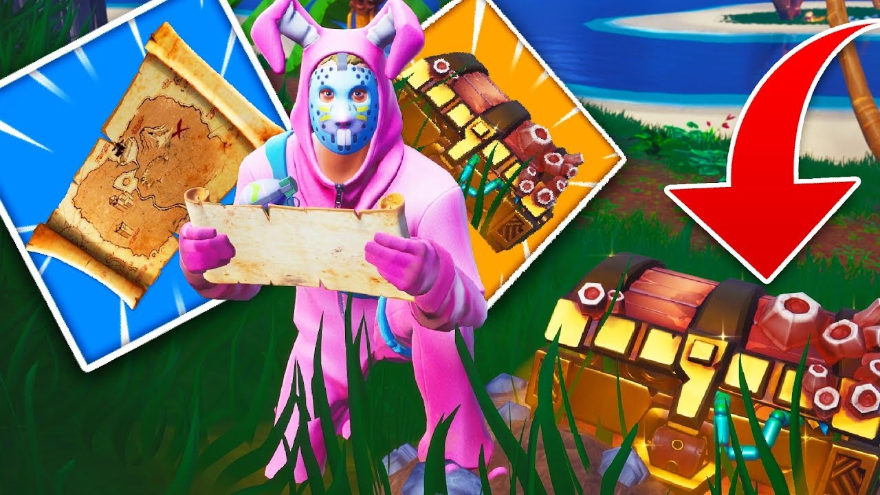 LA MAPPA DEL TESORO CHE PORTA AL FORZIERE NASCOSTO SU FORTNITE!!