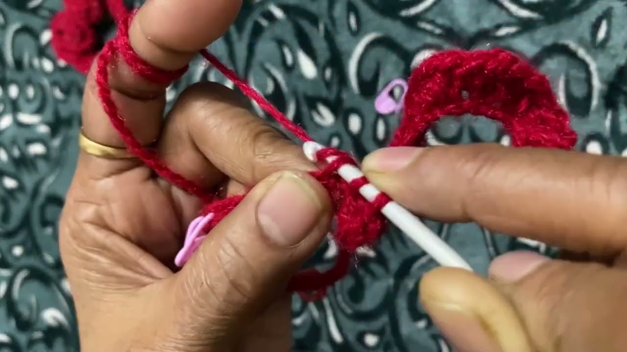 How to make beautiful crochet 🧶 curve heart ❤️ 