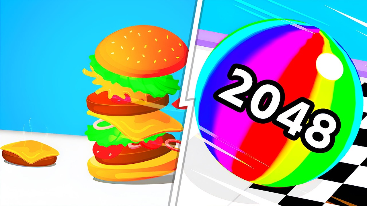 Burger Master VS Ball Run 2048  -  Full Levels Speedrun Gameplay (Android & iOS) Ep 890