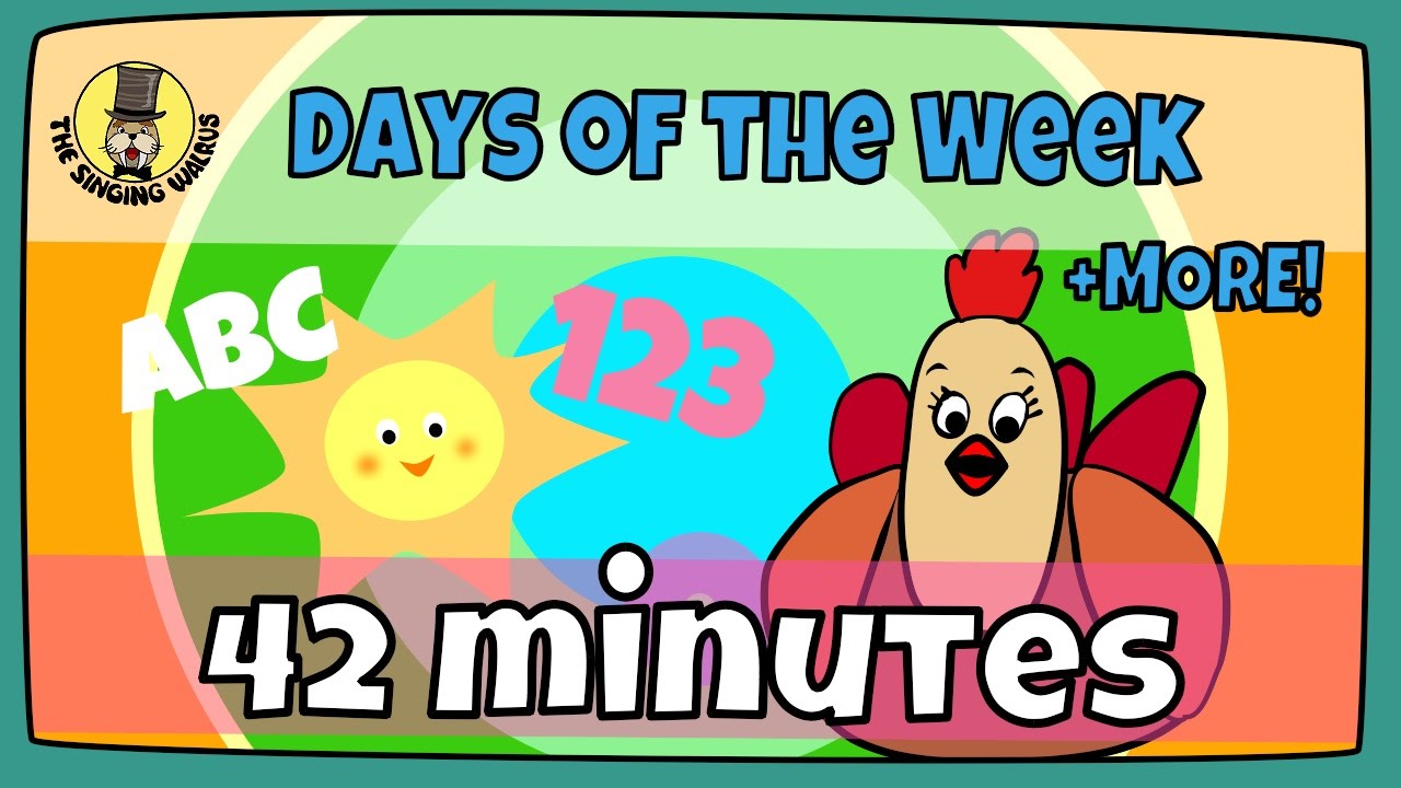 Days of the week song + more | Kids song compilation | The Singing Walrus