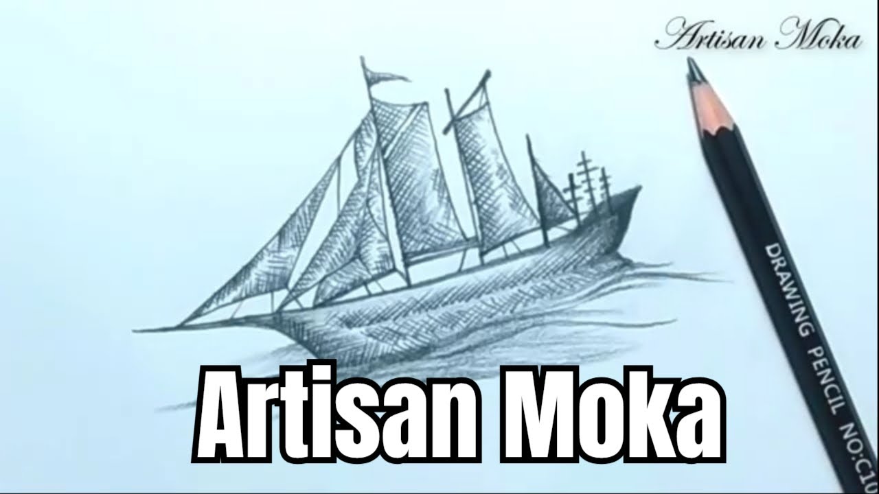 Art251 | Dessin de bateau facile | Easy ship drawings for beginners | Ship drawing easy | Ship