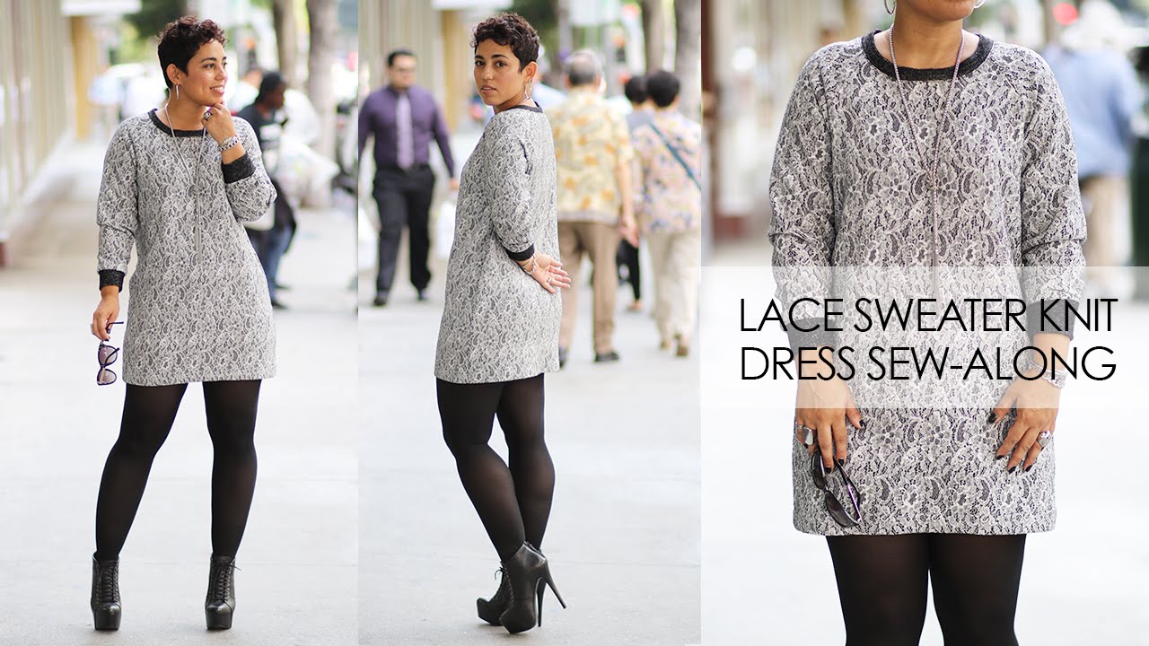 Lace Sweater Knit Dress Sew-Along