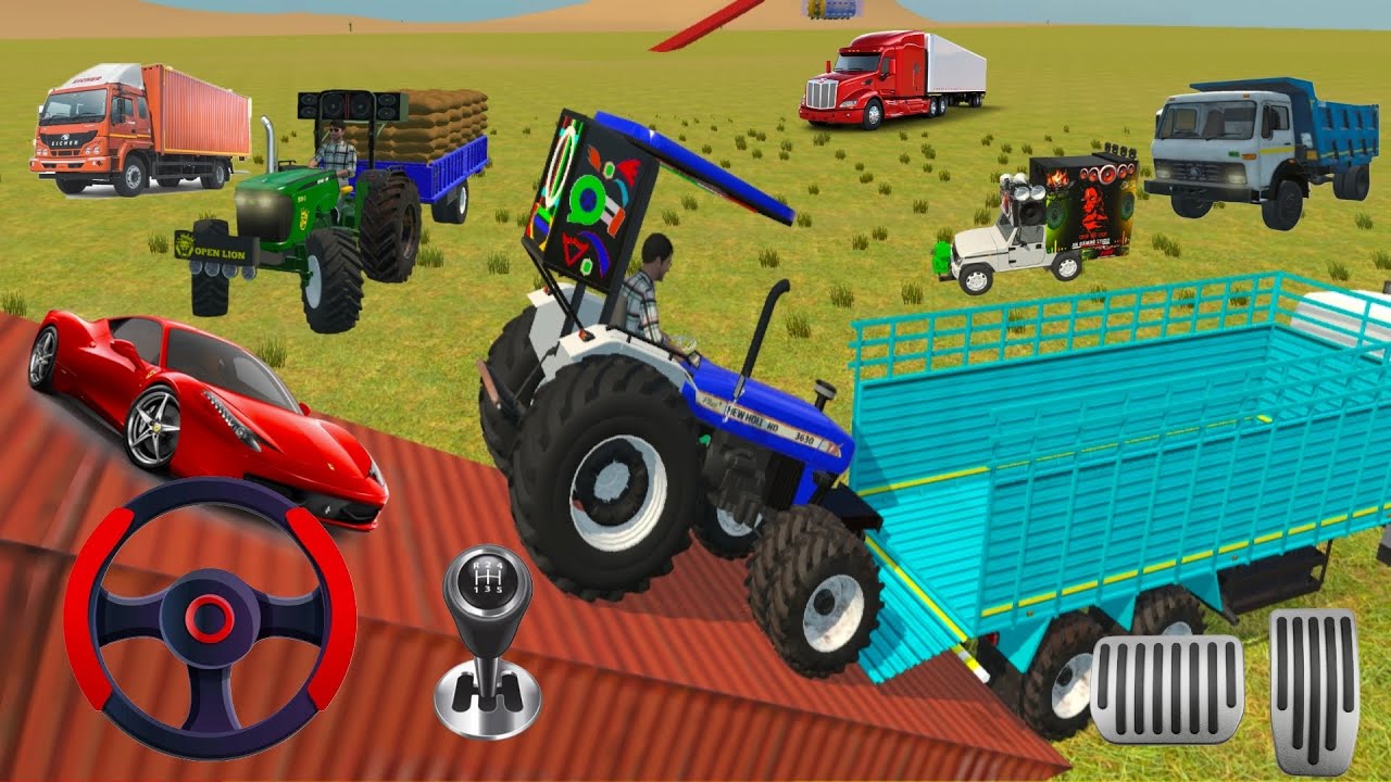 Tractor Driving 🚜 | Loading Tractor on Truck 🚛 #tractor #truck #gamingvideos #djtocter