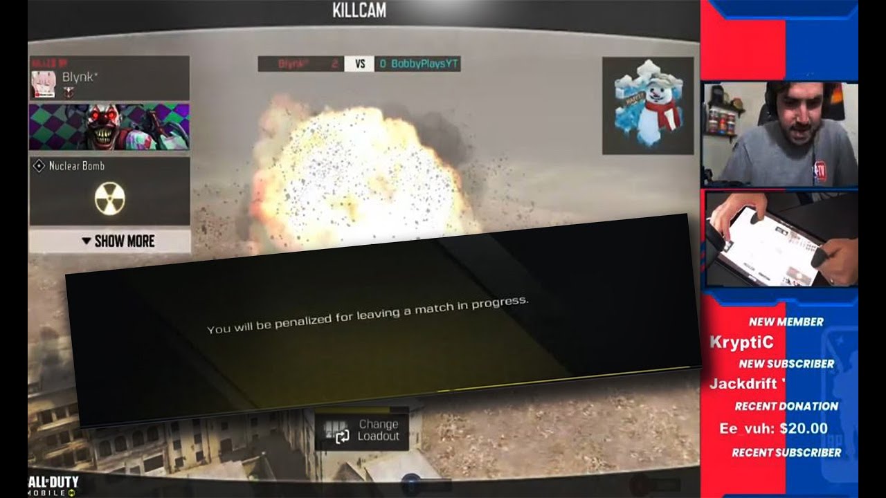 Bobby and LittleB got NUKED on stream!  Bobby Too mad Rage quit!!!!!  Call of Duty Mobile