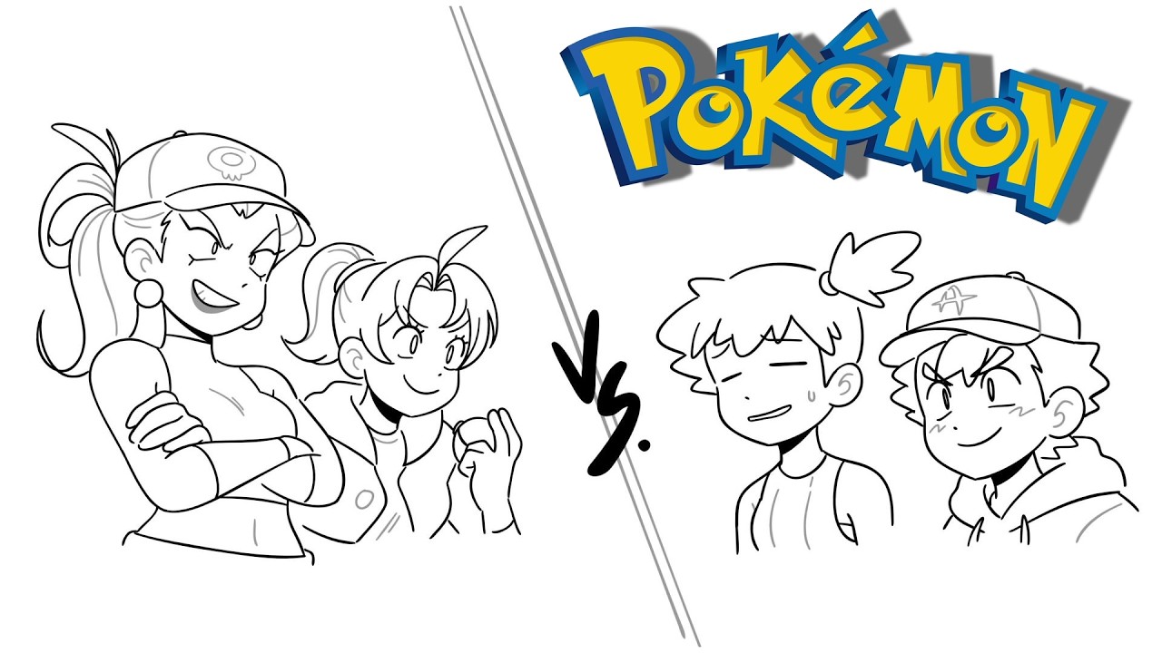 Delia & Jessie Challenge Ash & Misty! (Pokemon Comic Dub)