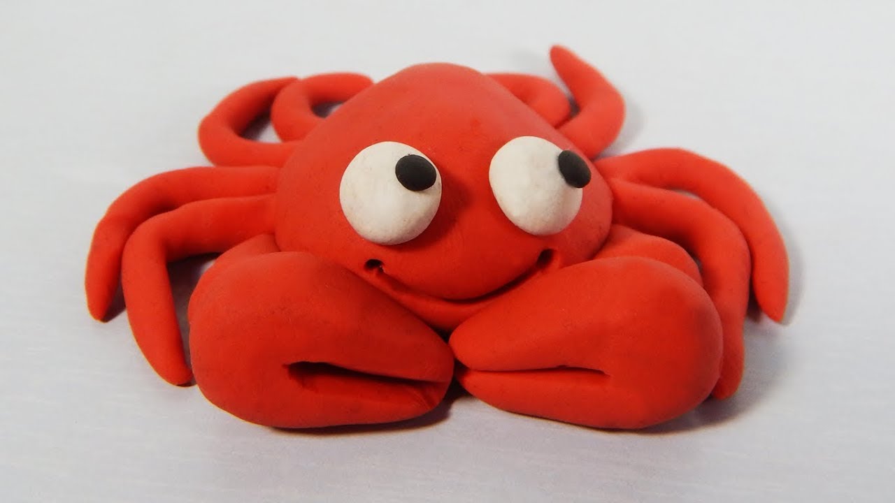 Cómo hacer un cangrejo de plastilina paso a paso fácil, explicado
