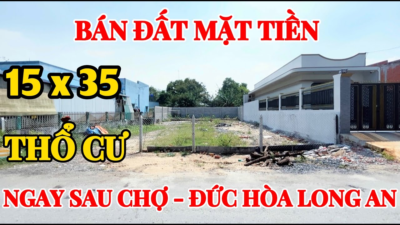 Bán đất mặt tiền . Ngay sau Chợ - Đức Hòa Long An .