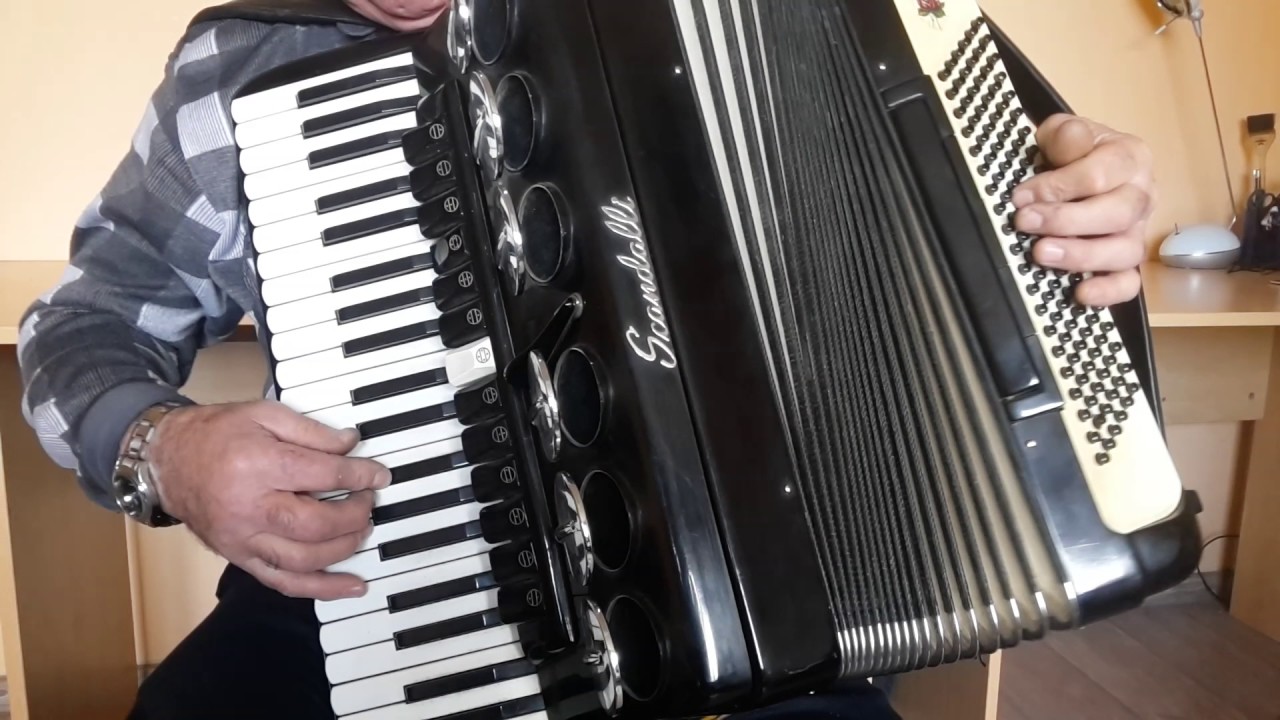 Scandalli Vintage LMMH Accordion 120 bass Polifonico Brevetto Fisarmonica Black (3)