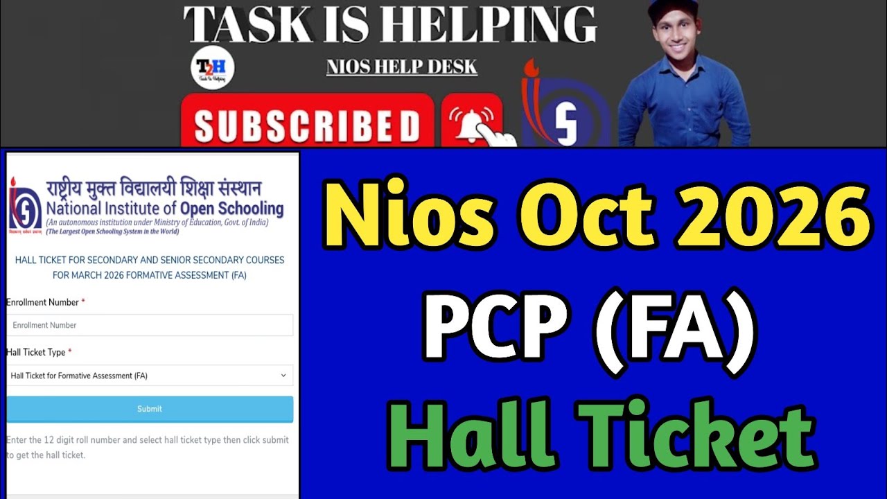 NIOS Oct 2026 PCP Classes Schedule & Compulsory Rules Update 🚨