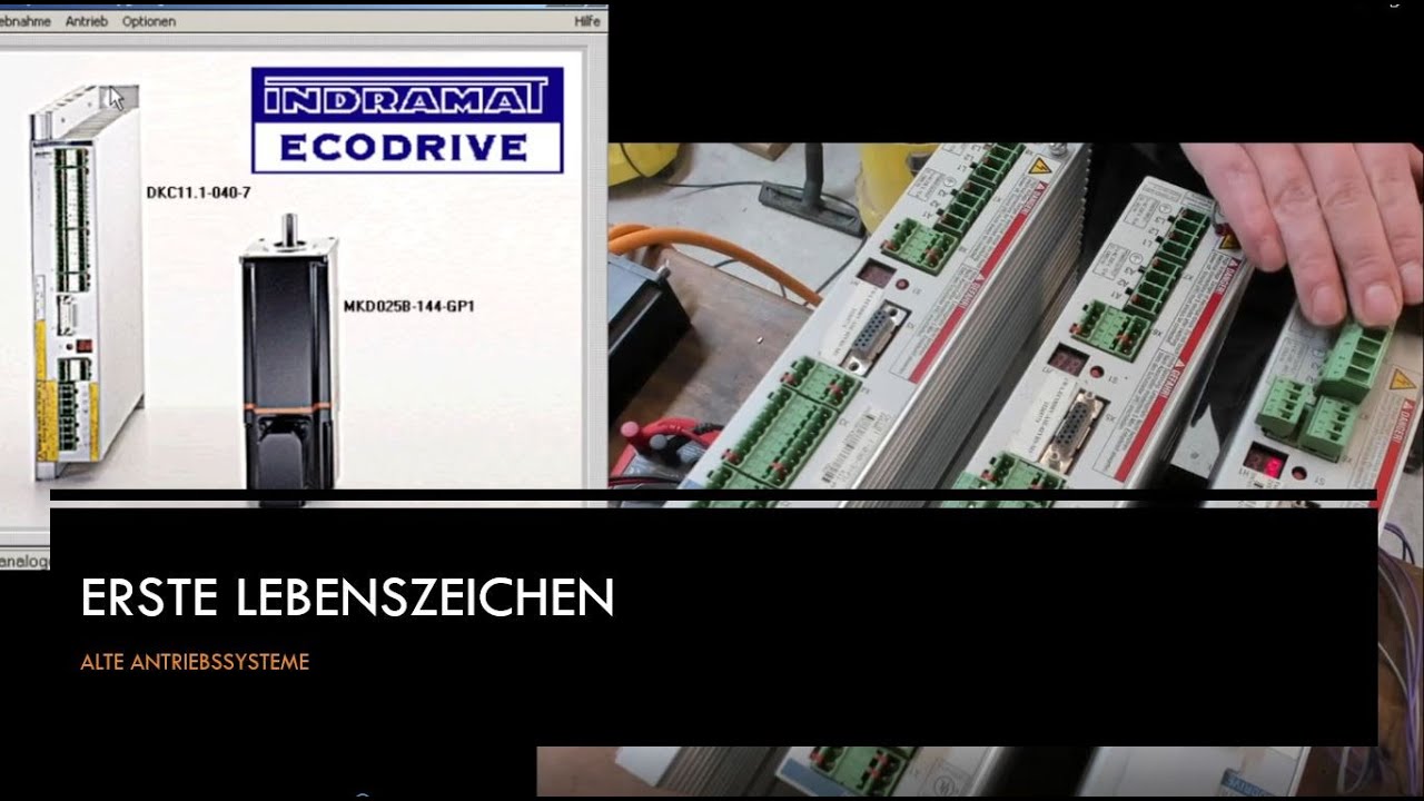 INDRAMAT ECODRIVE - Erste Schritte - Steuerspannung Verbindung zu  DriveTop