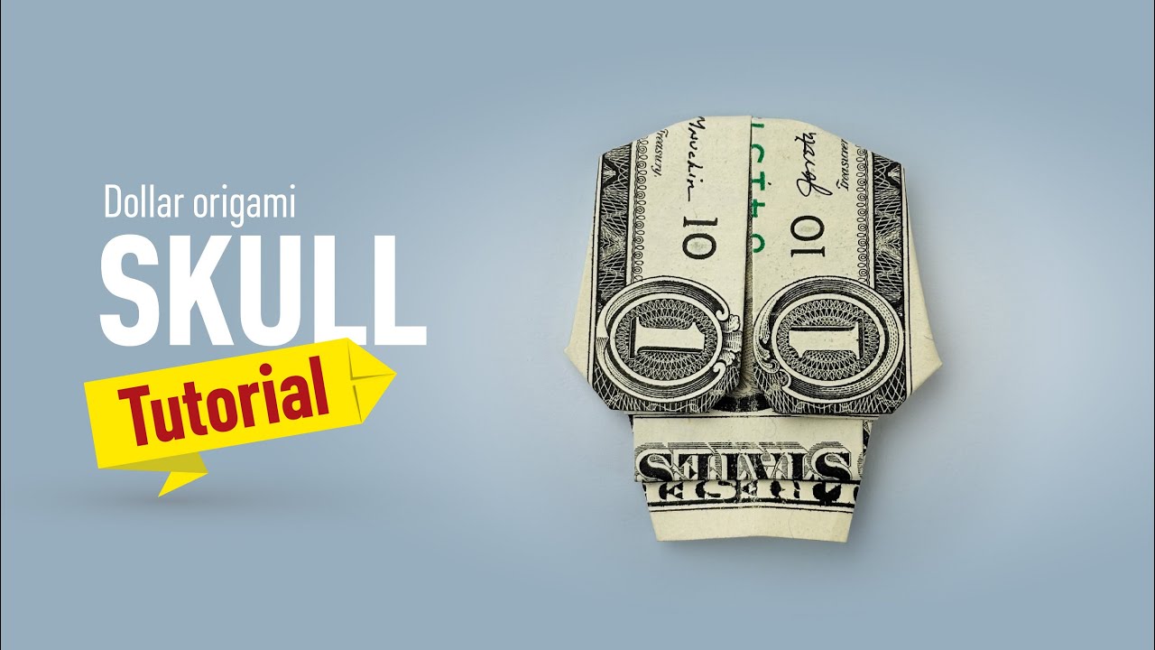 How to Make a Money Skull 💀| Dollar Origami Skull | Tutorial